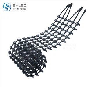 Ευέλικτη δικτυωτή οθόνη LED πρόσοψης μέσων